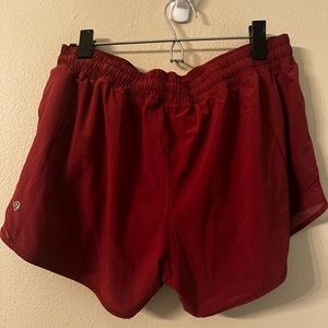 Red/Wine Lululemon 3inch shorts